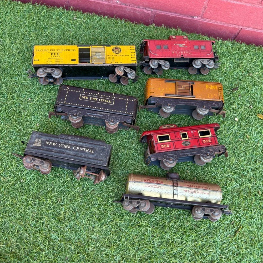 Vintage Marx Tin Litho Train Lot‎ Commodore Vanderbilt 999 NYC Reading PFE Rail
